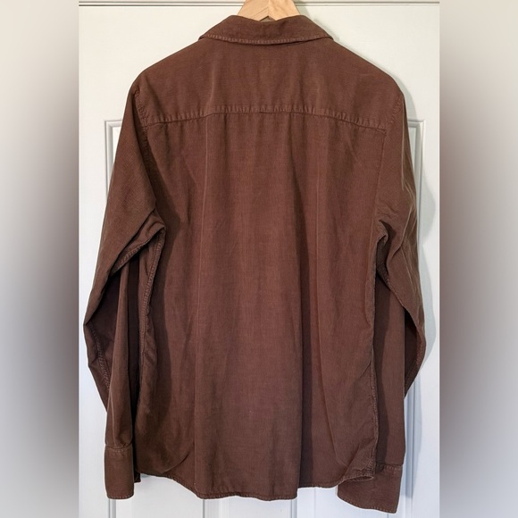AG Adriano Goldschmied XL Corduroy Shirt Brown Long Sleeve 100% Cotton - Picture 3 of 7